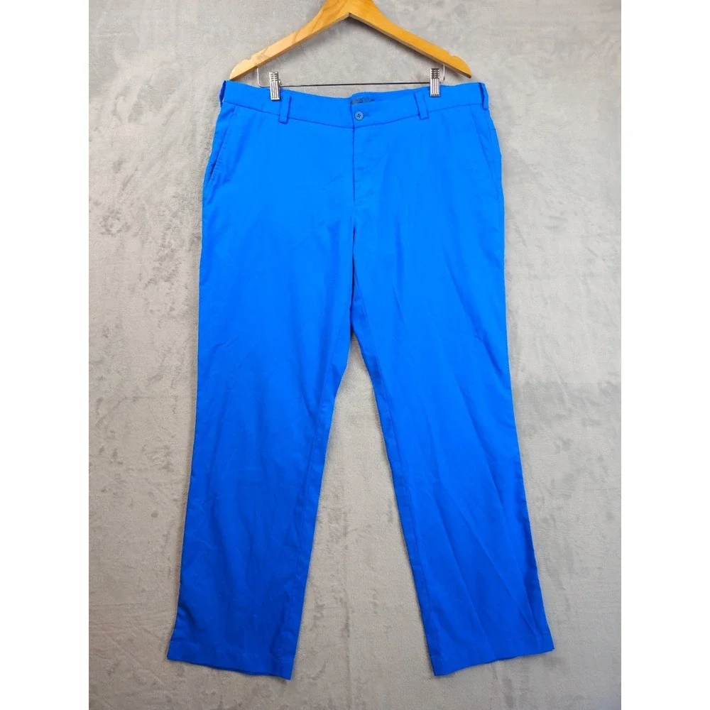 Nike Golf Tour Performance Dri-FIT Blue Solid Pants Chino Men's 39x32